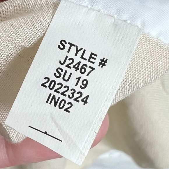 J.CREW Ivory Linen Sleeveless Shift Dress Size Petite Large - Picture 9 of 9